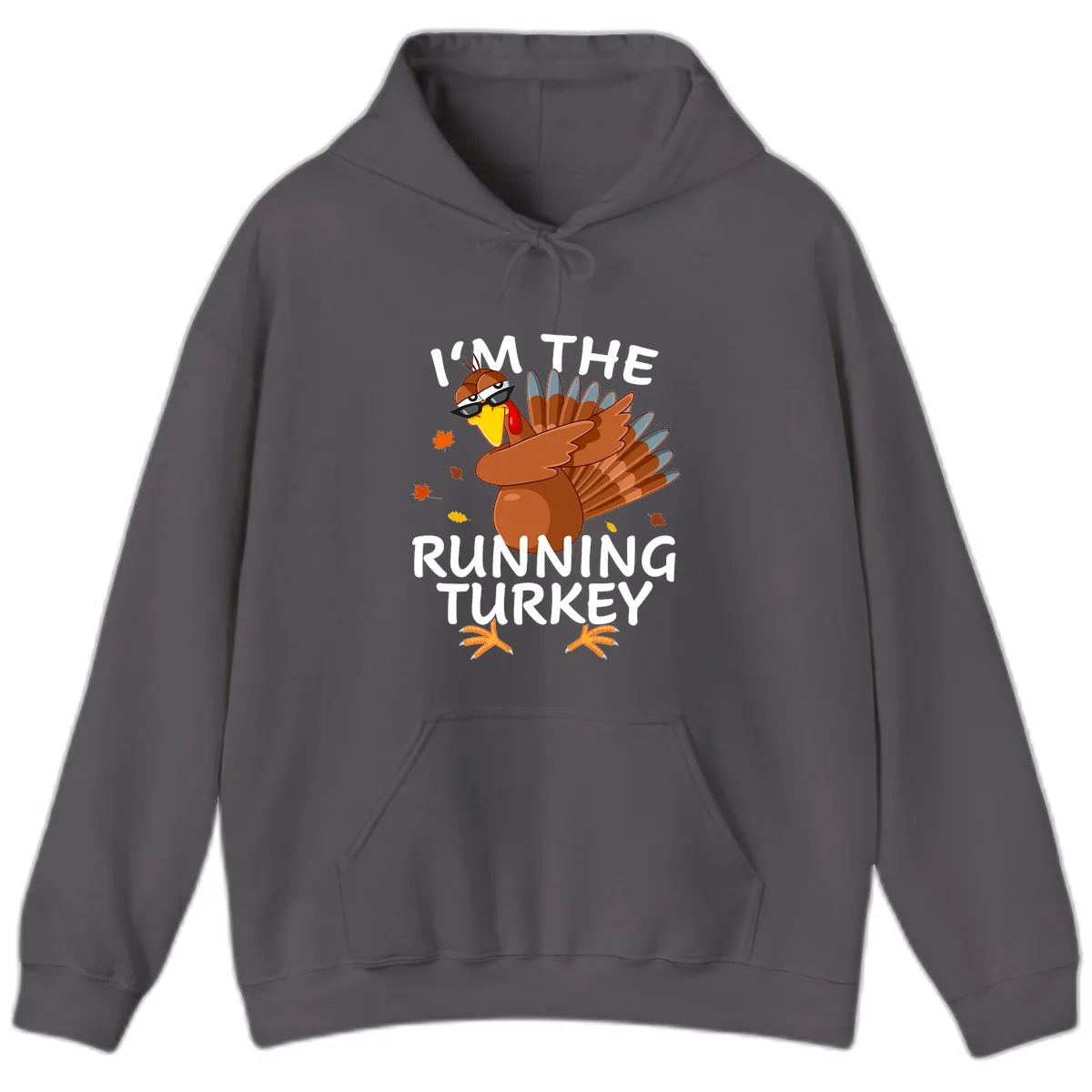 I'm The Running Turkey Hoodie in Charcoal