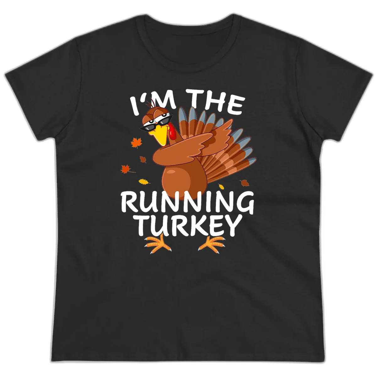 I'm The Running Turkey Ladies Tee in Black