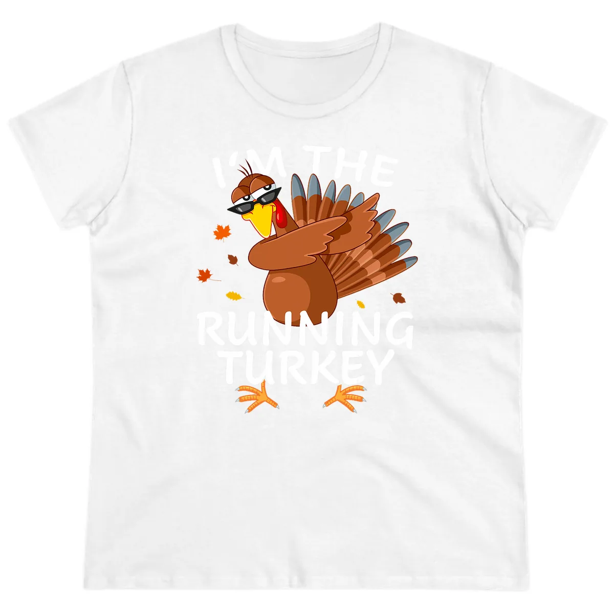 I'm The Running Turkey Ladies Tee in White