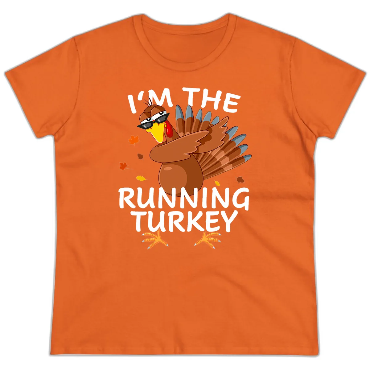 I'm The Running Turkey Ladies Tee in Orange