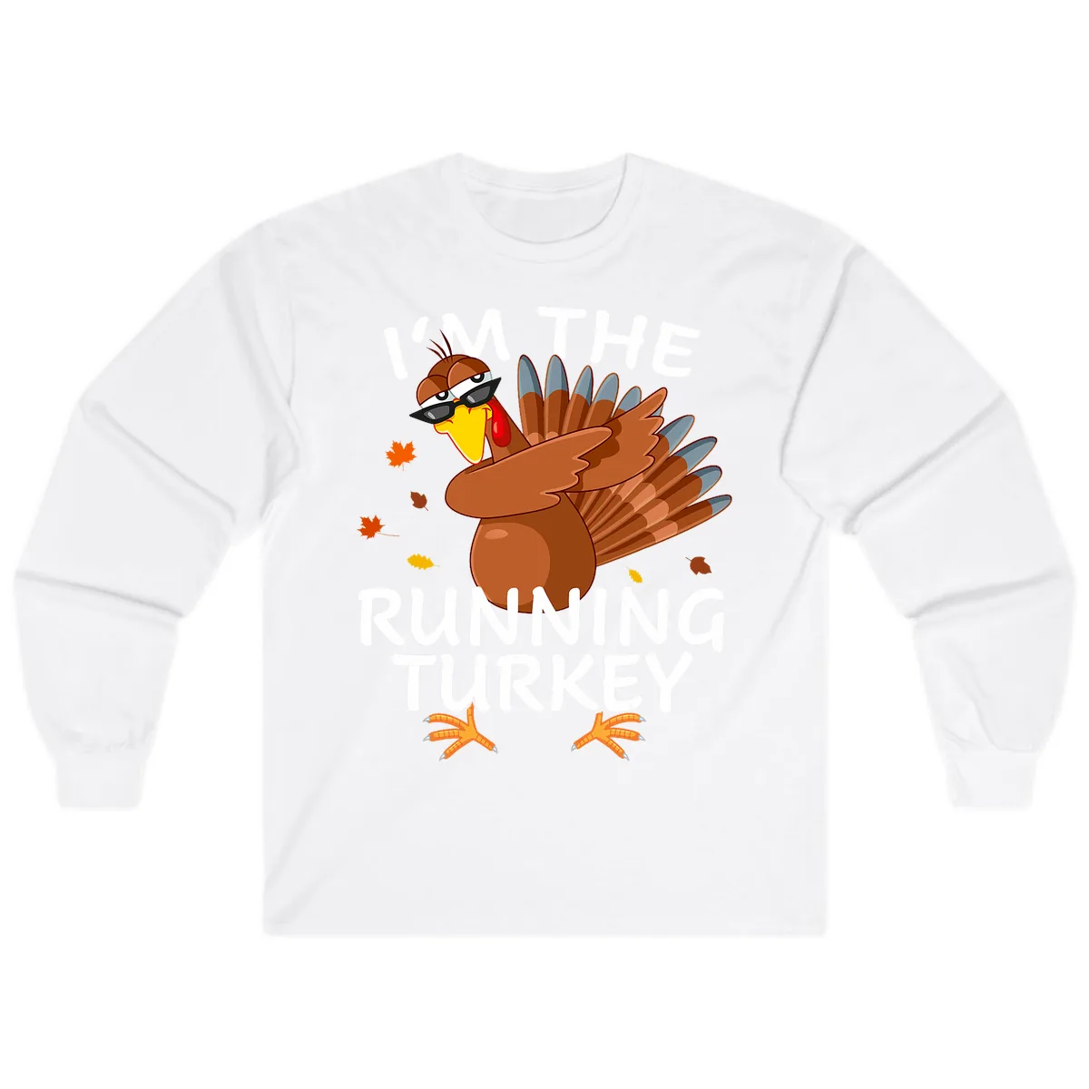 I'm The Running Turkey Long Sleeve in White
