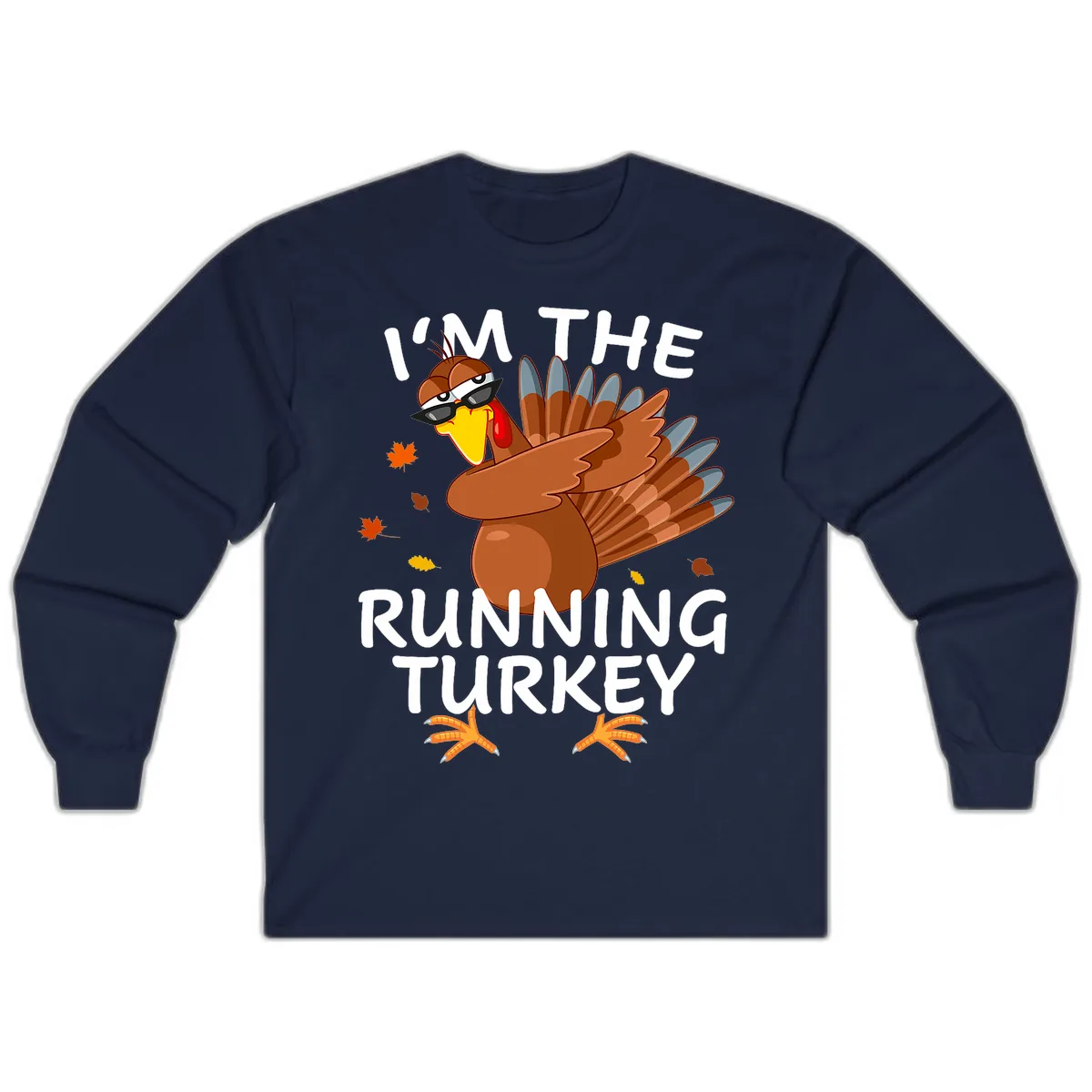I'm The Running Turkey Long Sleeve in Navy
