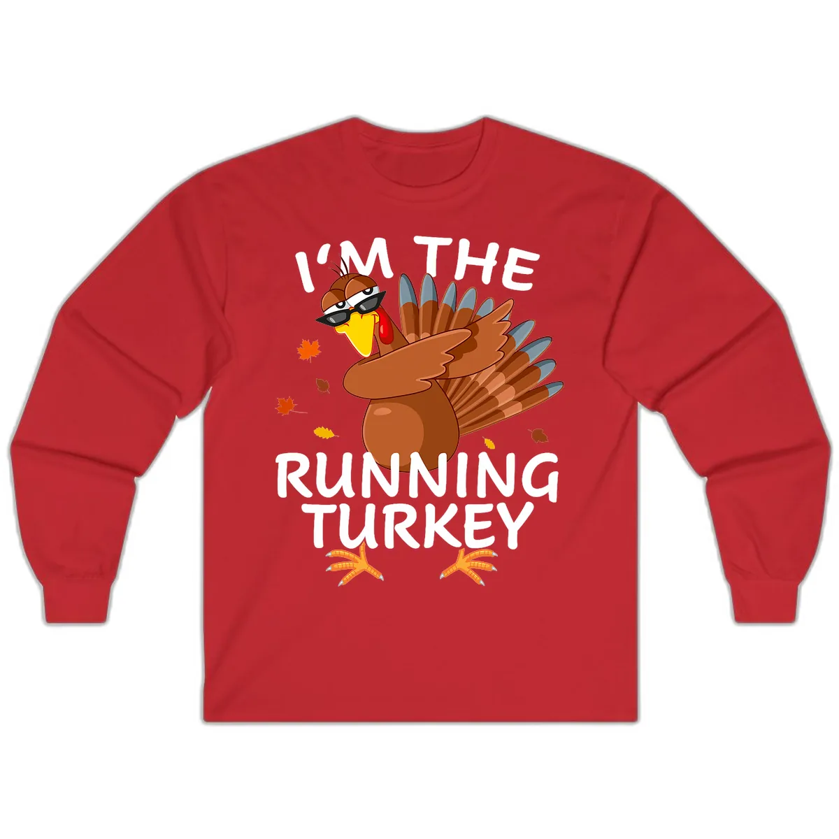 I'm The Running Turkey Long Sleeve in Red