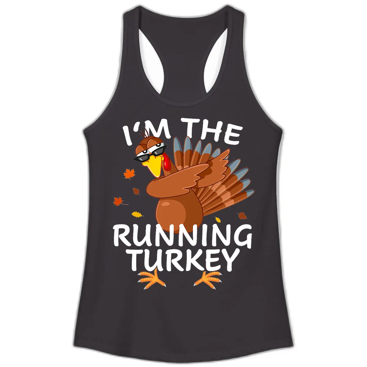 I'm The Running Turkey Ladies Tank in Black