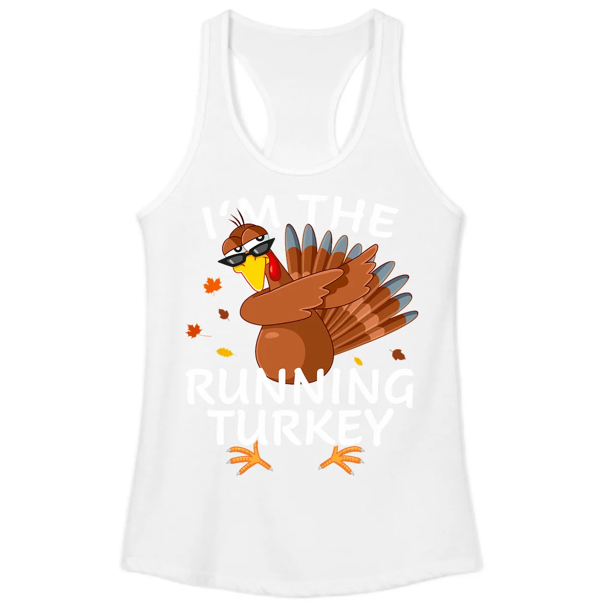 I'm The Running Turkey Ladies Tank in White