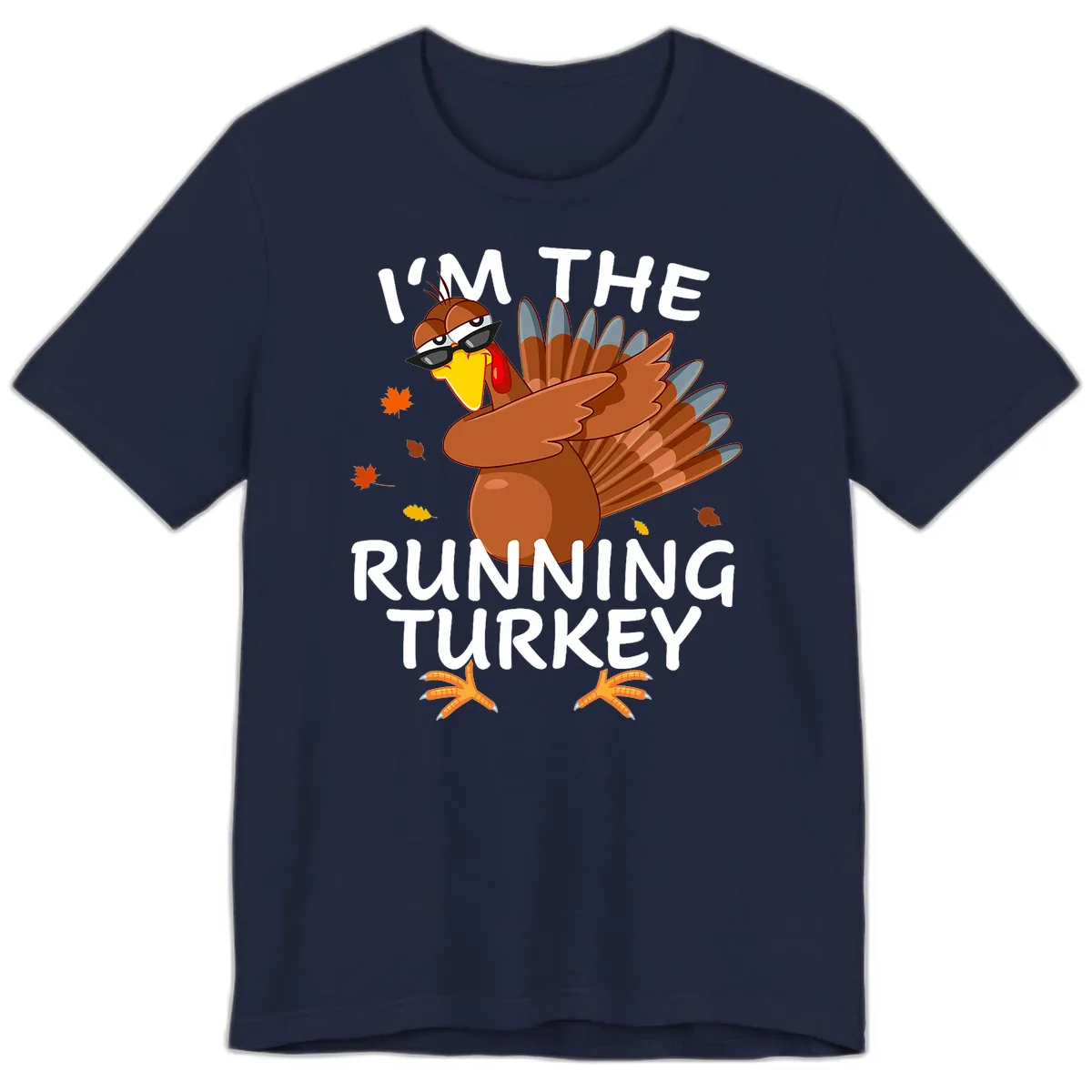 I'm The Running Turkey Premium T-Shirt in Navy