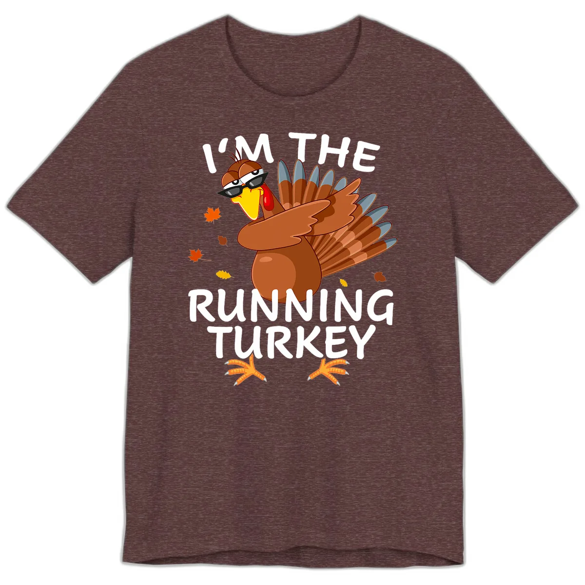 I'm The Running Turkey Premium T-Shirt in Heather Maroon