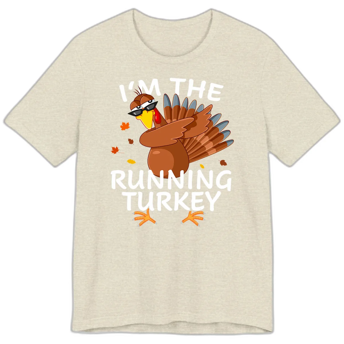 I'm The Running Turkey Premium T-Shirt in Heather Prism Natural