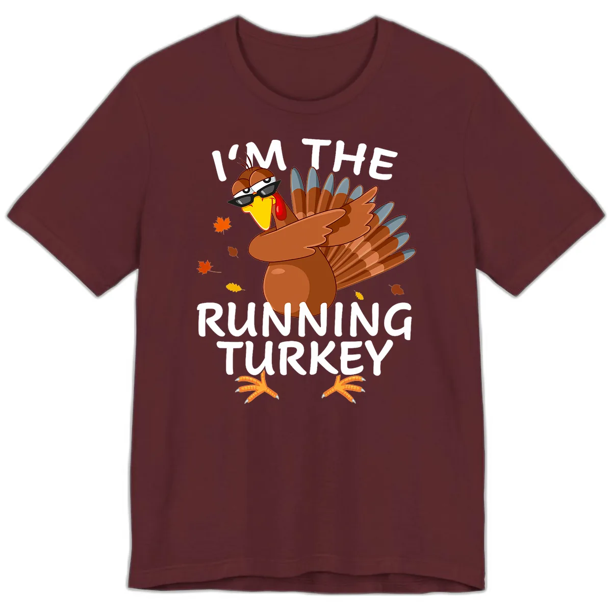 I'm The Running Turkey Premium T-Shirt in Maroon