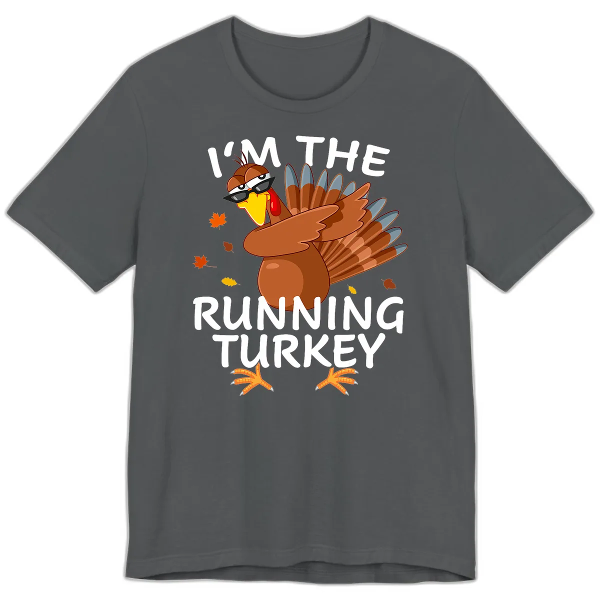 I'm The Running Turkey Premium T-Shirt in Asphalt