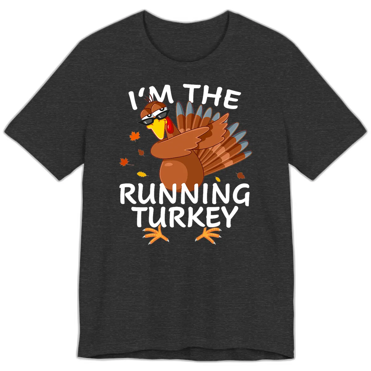 I'm The Running Turkey Premium T-Shirt in Dark Grey Heather