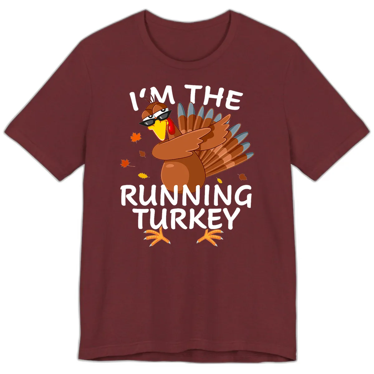I'm The Running Turkey Premium T-Shirt in Heather Cardinal