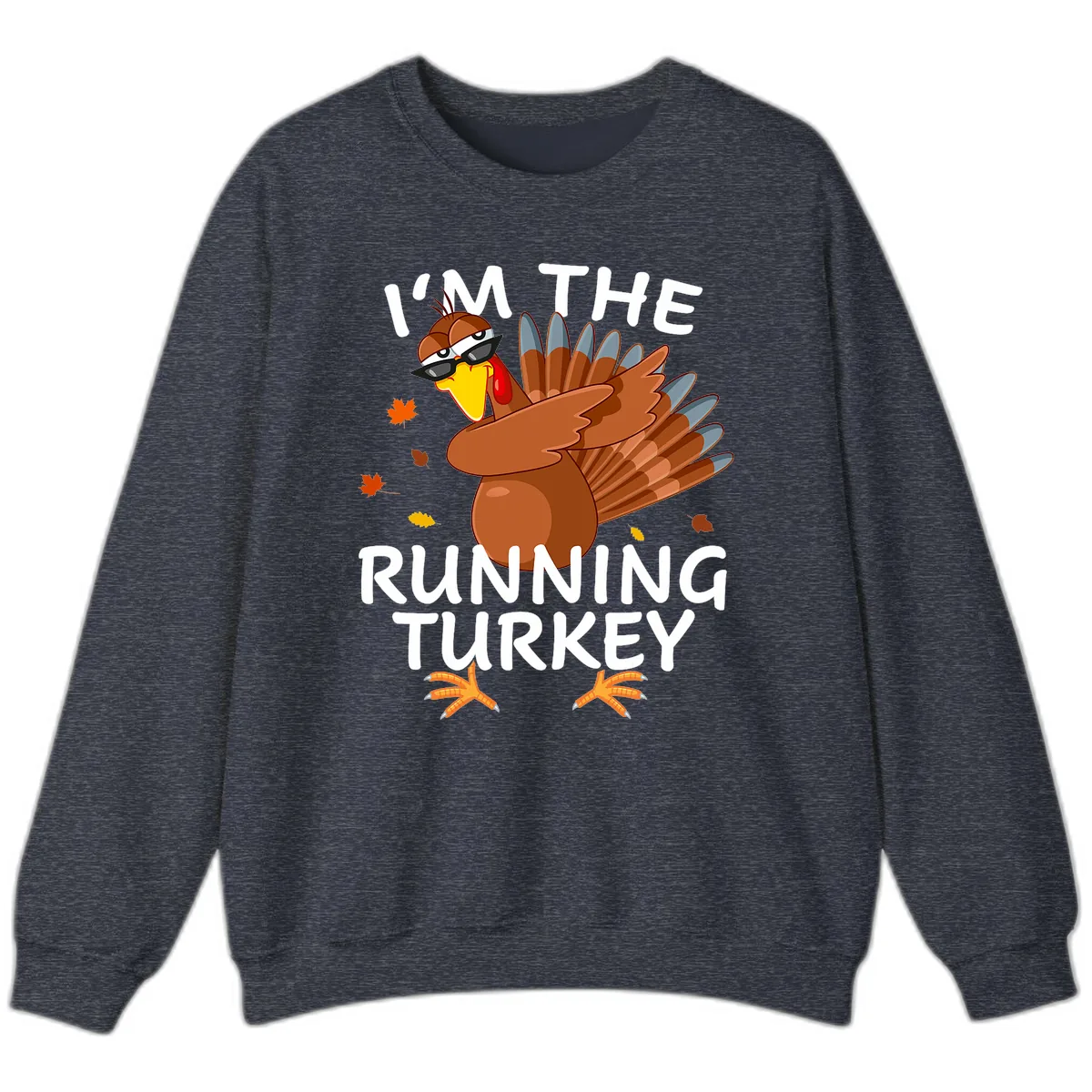 I'm The Running Turkey Sweatshirt in Heather Sport Dark Navy