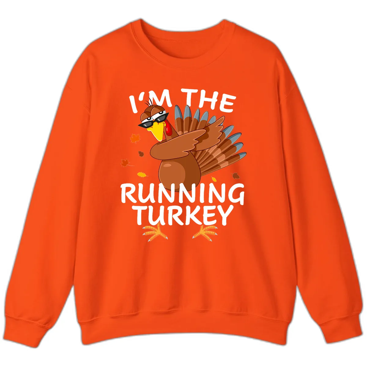 I'm The Running Turkey Sweatshirt in Orange