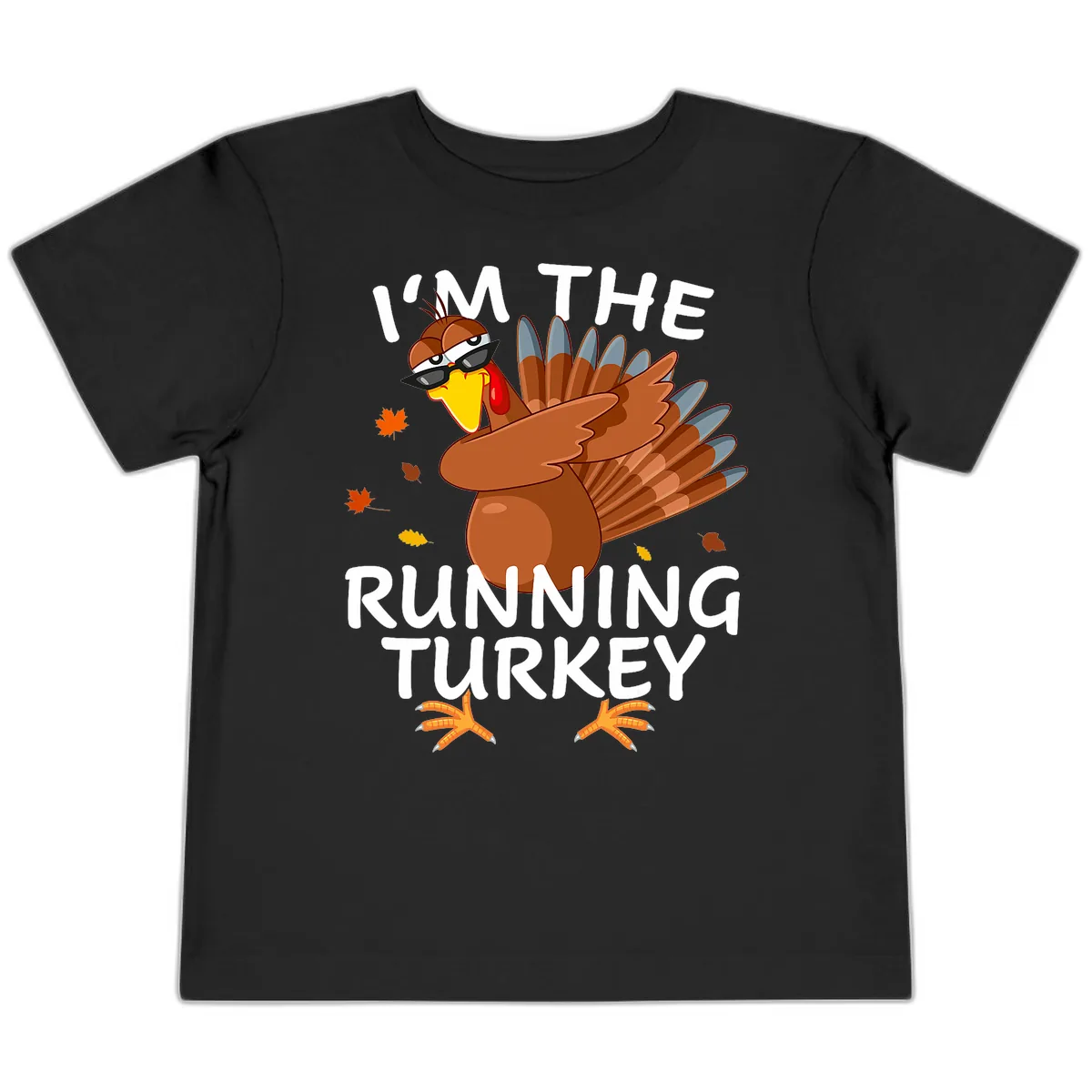 I'm The Running Turkey Toddler T-Shirt in Black