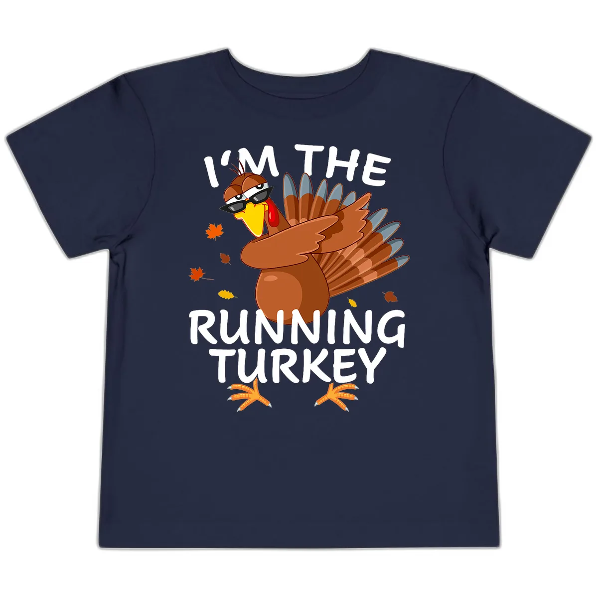 I'm The Running Turkey Toddler T-Shirt in Navy