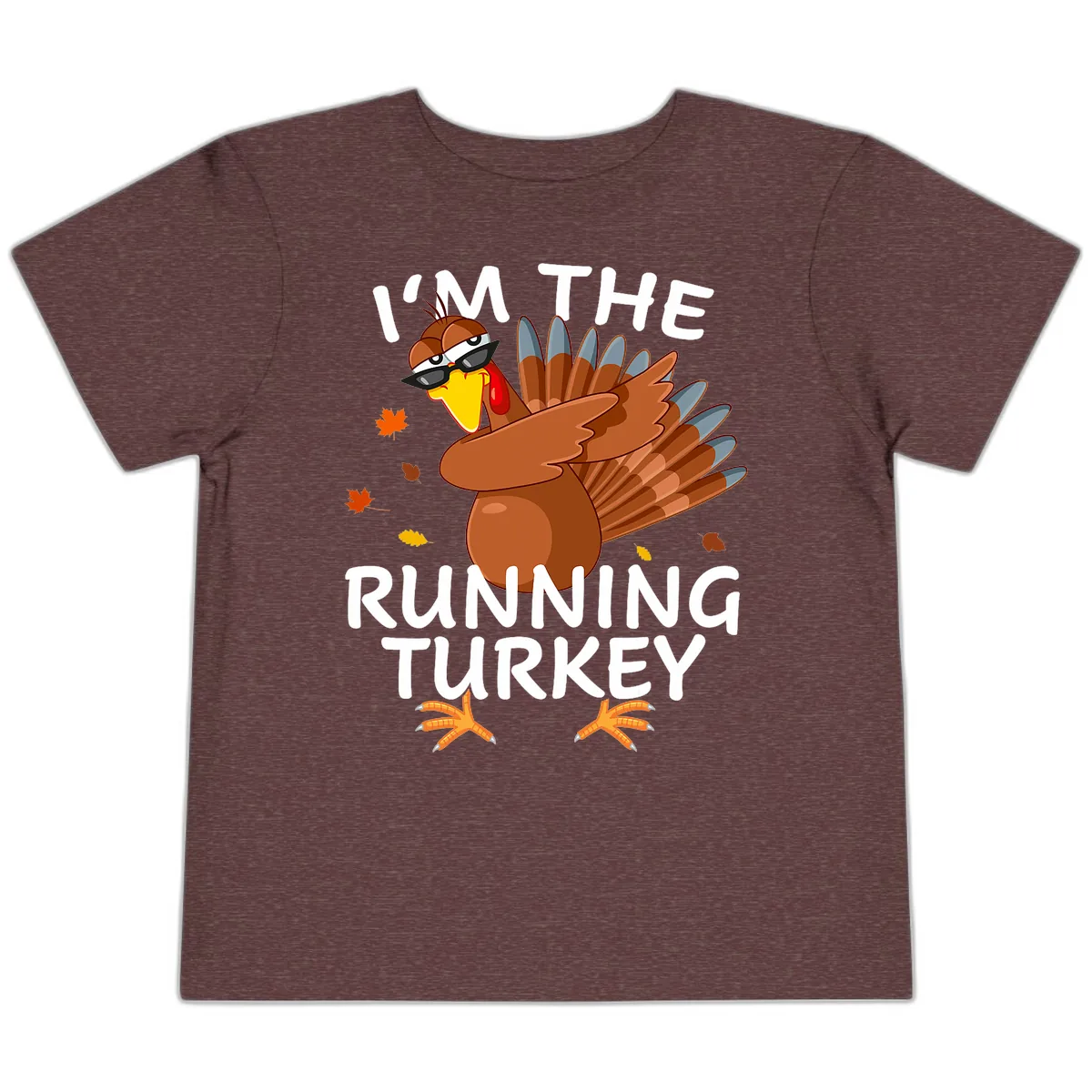 I'm The Running Turkey Toddler T-Shirt in Heather Maroon