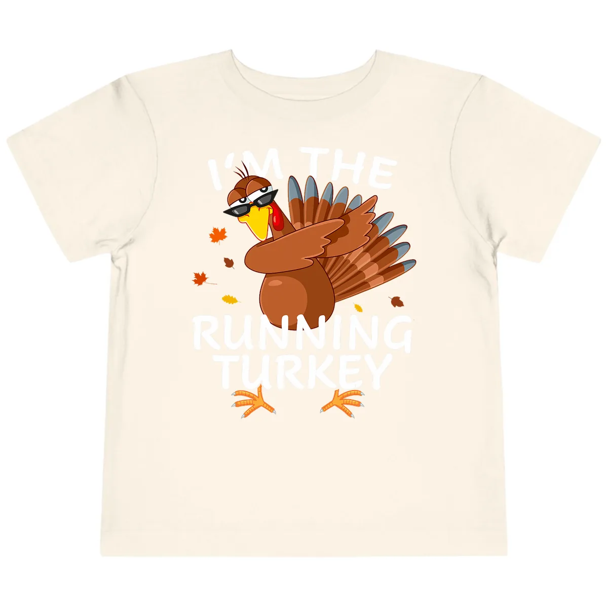 I'm The Running Turkey Toddler T-Shirt in Natural