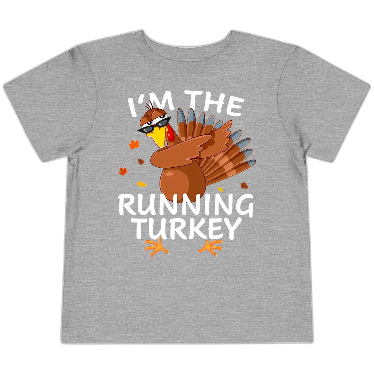 I'm The Running Turkey Toddler T-Shirt in Athletic Heather
