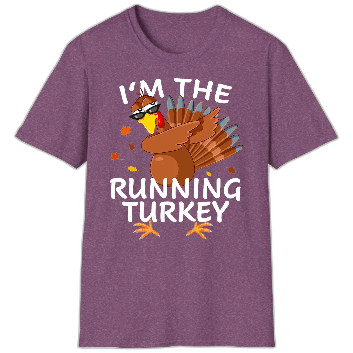 I'm The Running Turkey T-Shirt in Heather Maroon