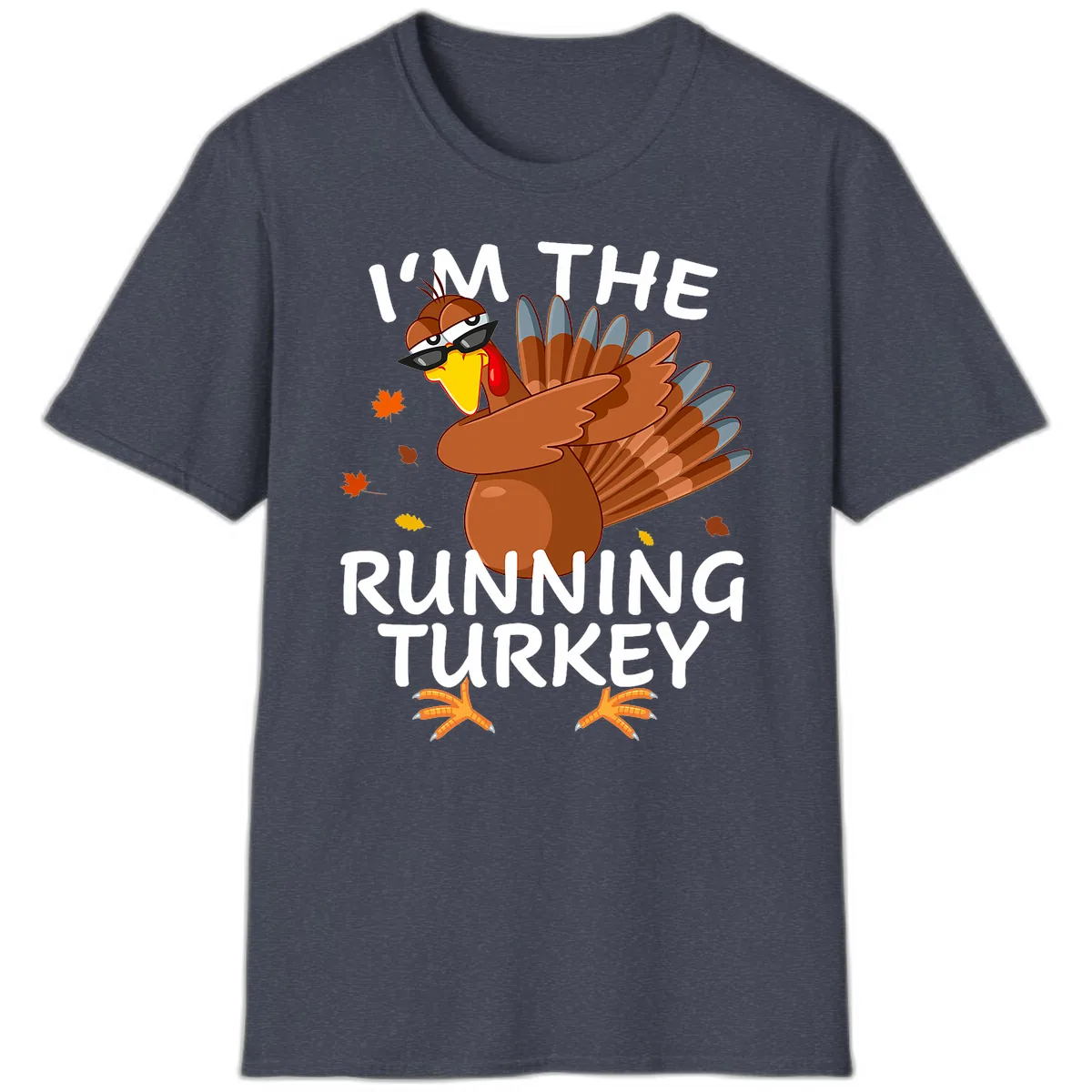 I'm The Running Turkey T-Shirt in Heather Navy