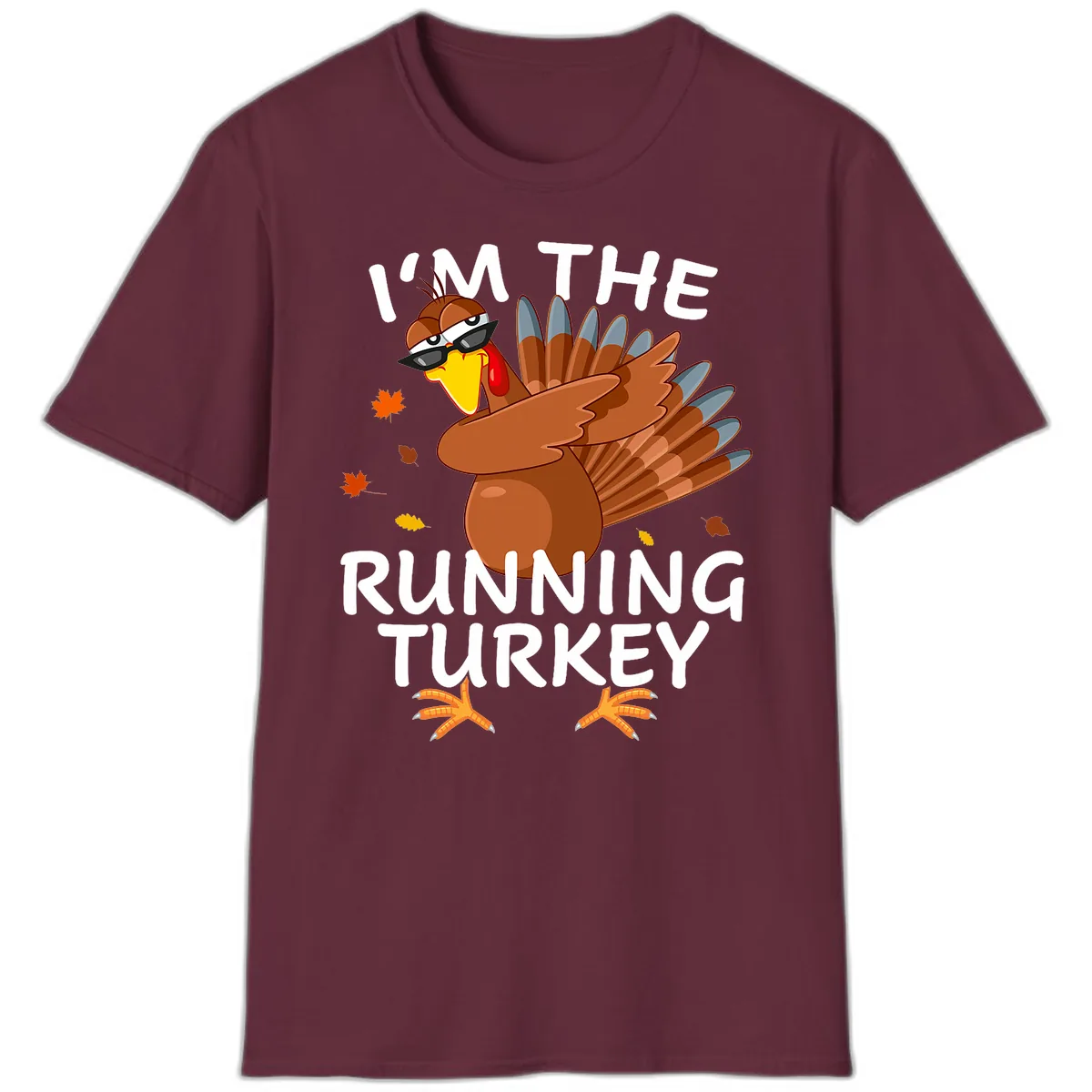 I'm The Running Turkey T-Shirt in Maroon