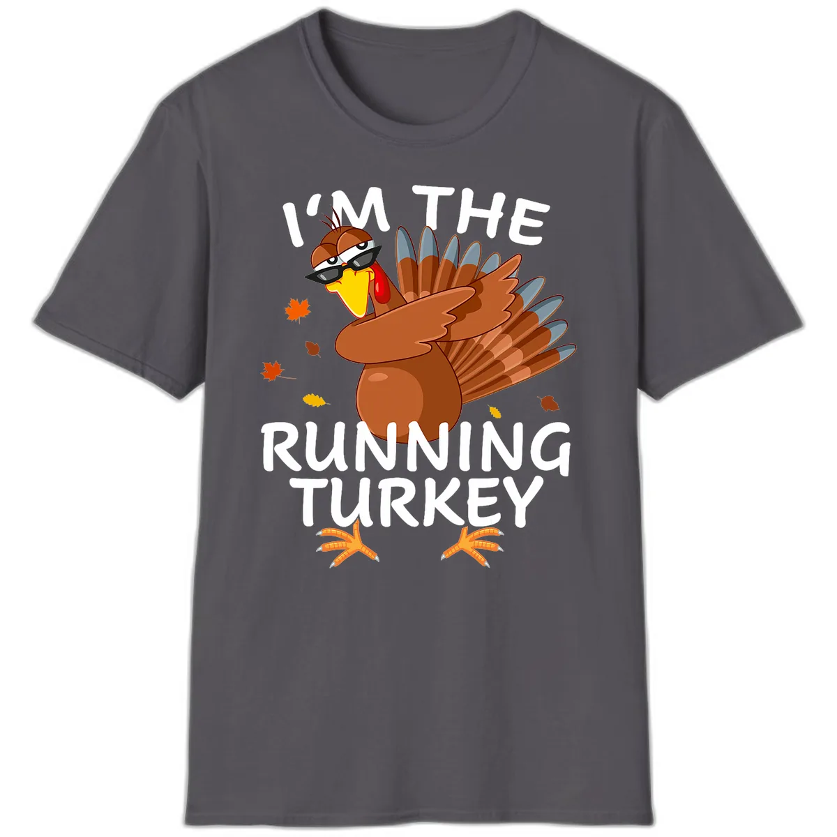 I'm The Running Turkey T-Shirt in Charcoal