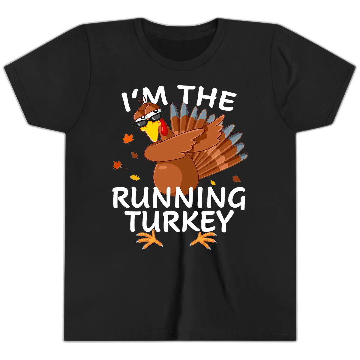 I'm The Running Turkey Youth T-Shirt in Black