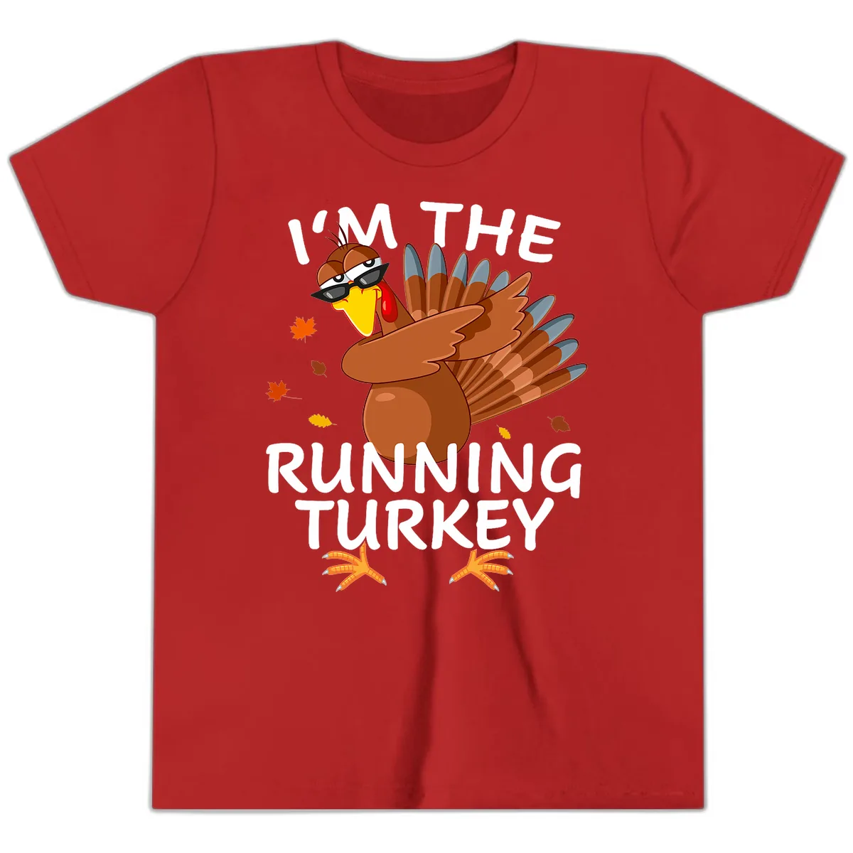 I'm The Running Turkey Youth T-Shirt in Red