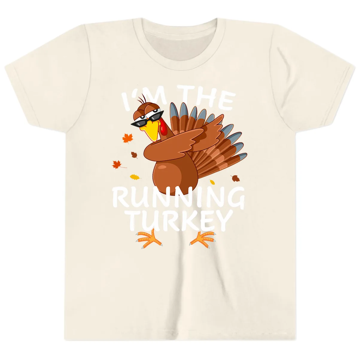 I'm The Running Turkey Youth T-Shirt in Natural