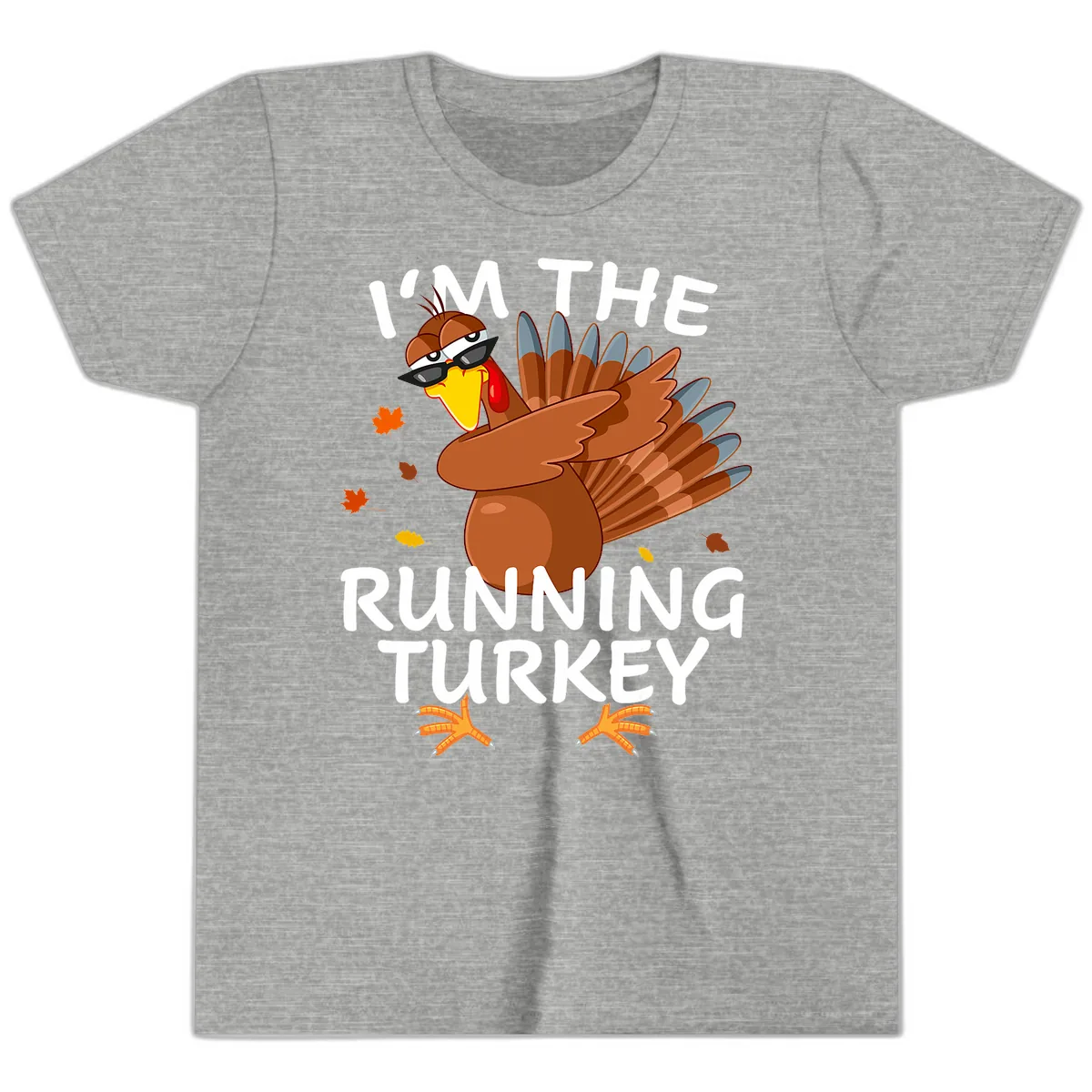 I'm The Running Turkey Youth T-Shirt in Athletic Heather