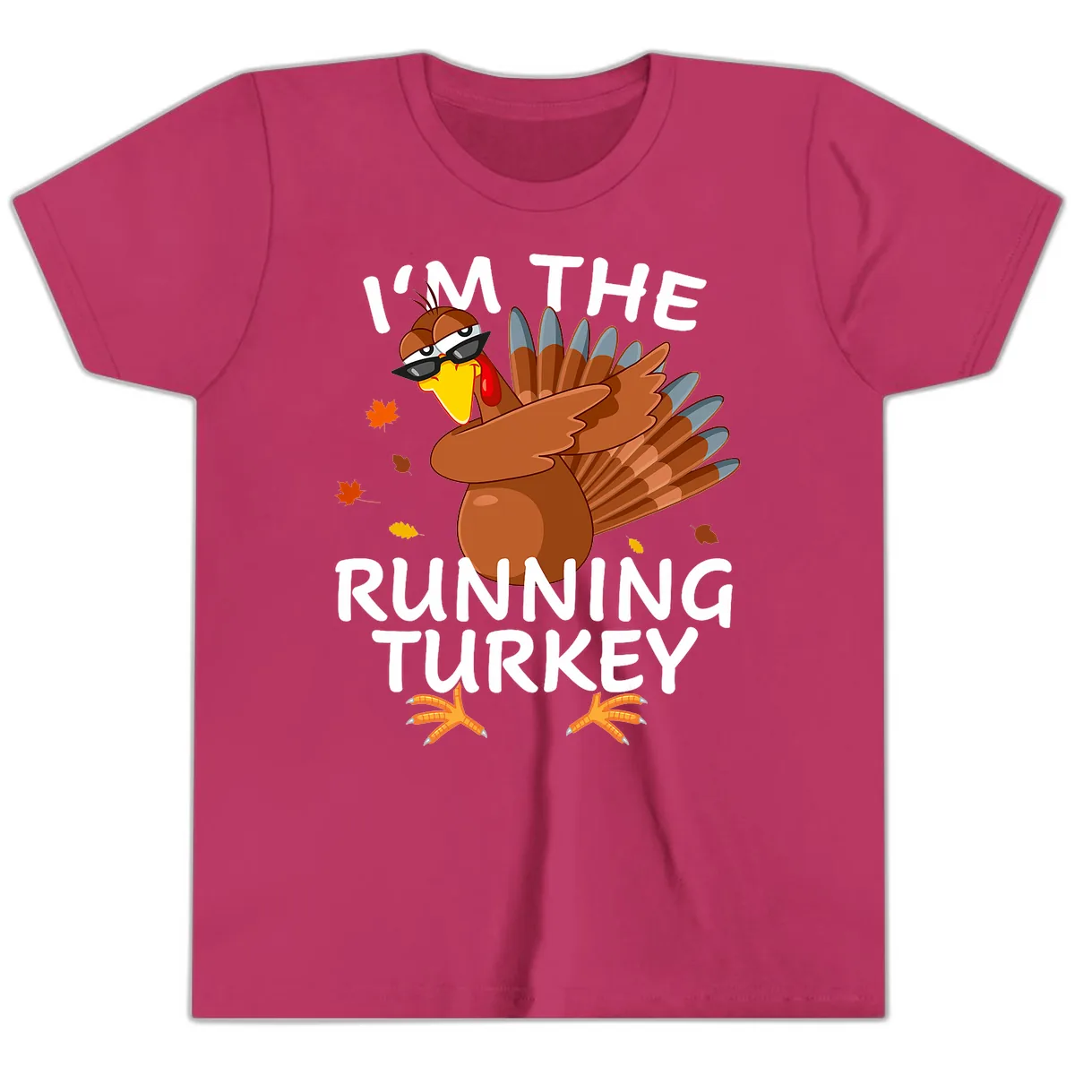 I'm The Running Turkey Youth T-Shirt in Berry