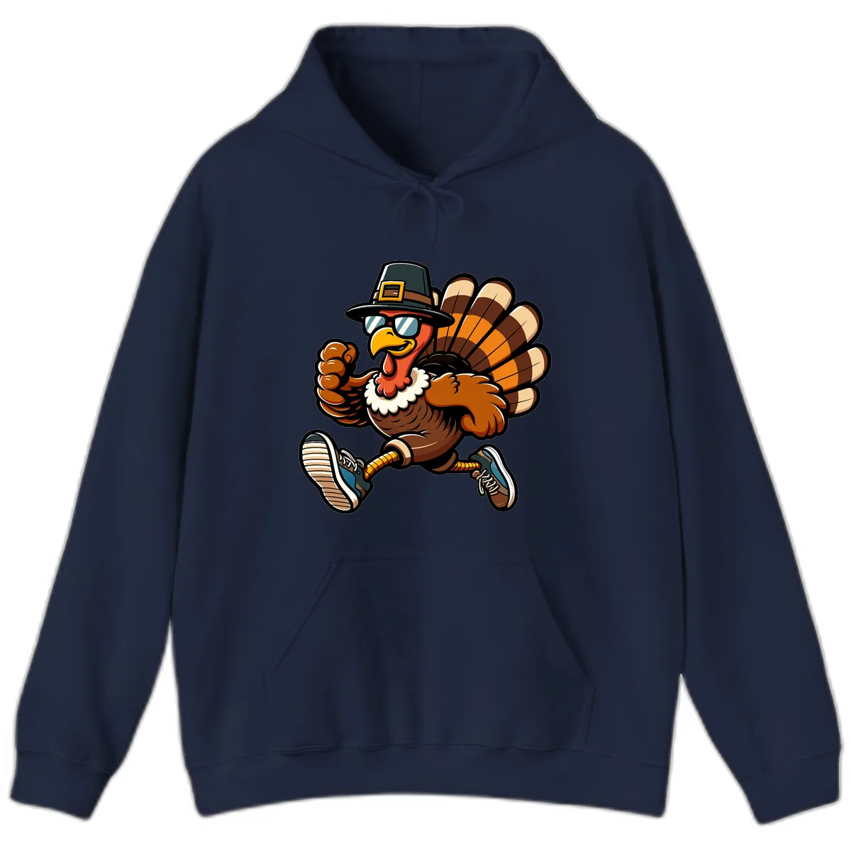 Running Turkey Trot Pilgrim Hoodie in Navy