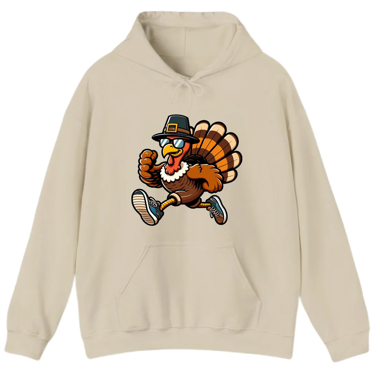 Running Turkey Trot Pilgrim Hoodie in Sand