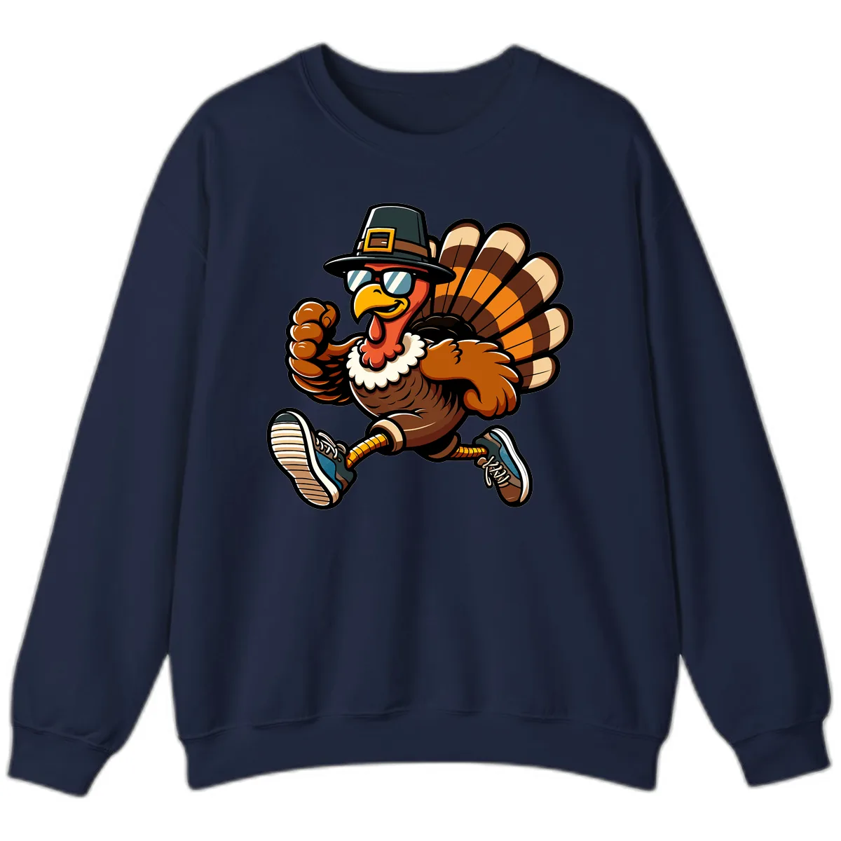 Running Turkey Trot Pilgrim Sweatshirt in Navy