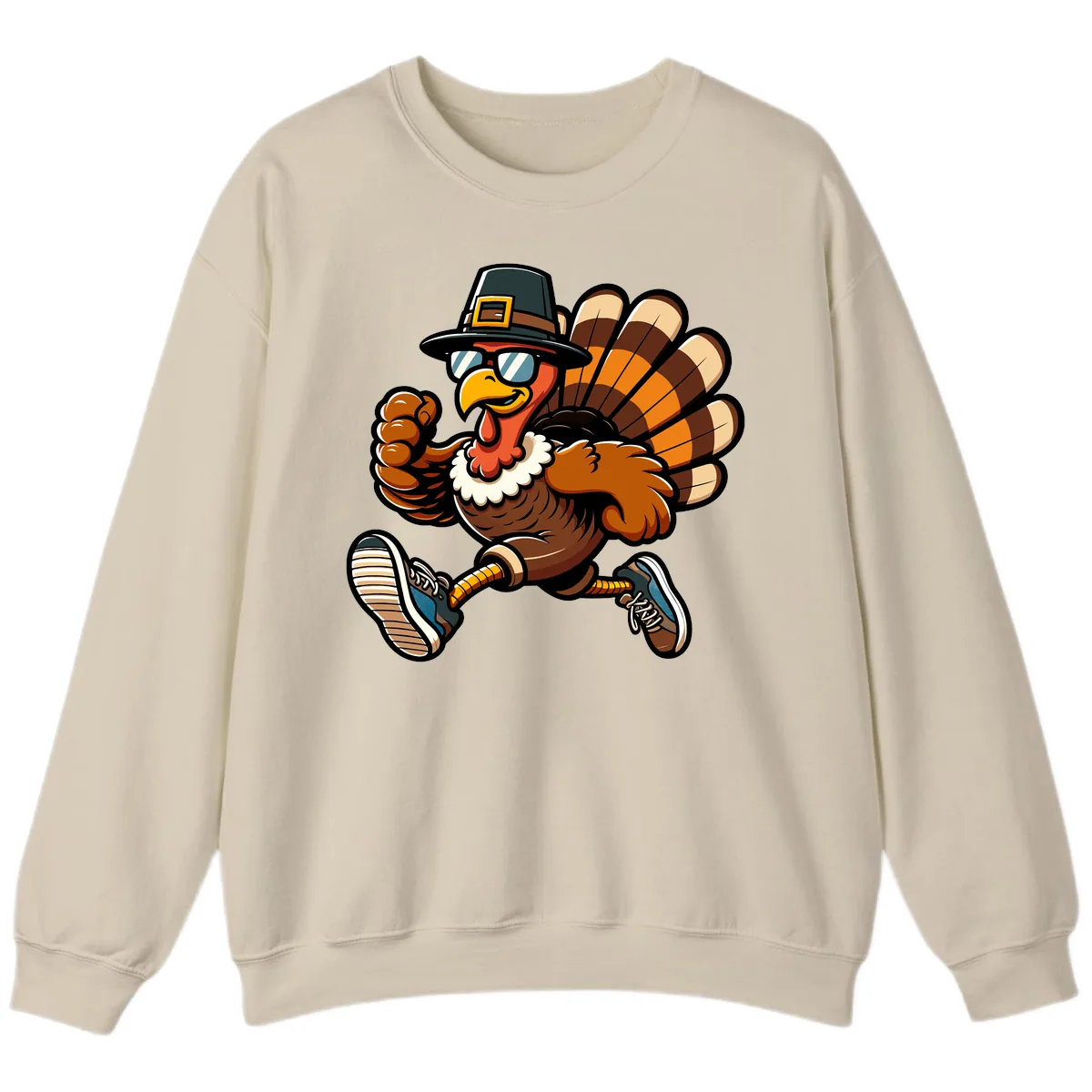 Running Turkey Trot Pilgrim Sweatshirt in Sand