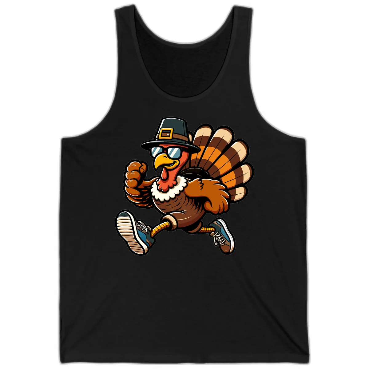 Running Turkey Trot Pilgrim Tank in Black