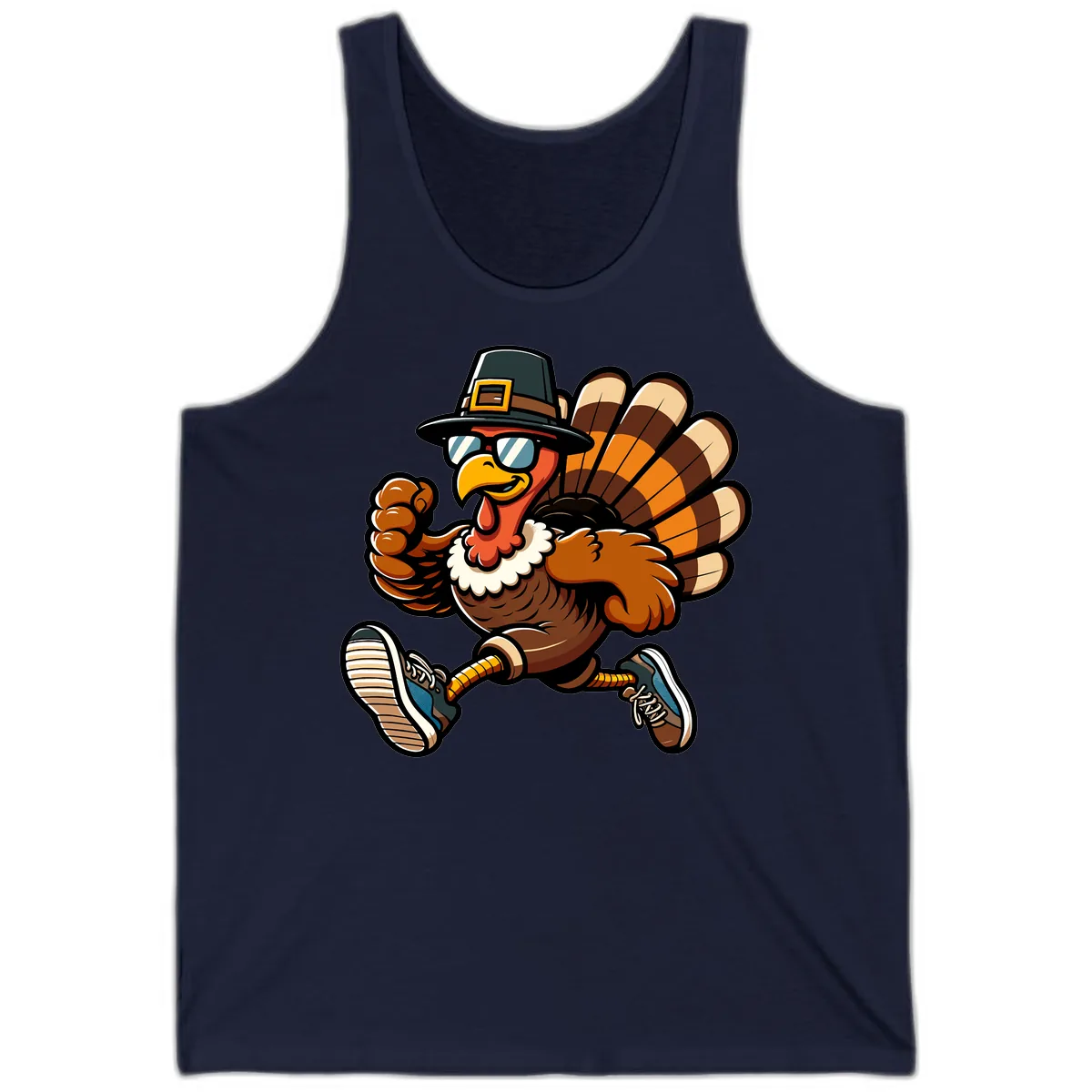 Running Turkey Trot Pilgrim Tank in Navy