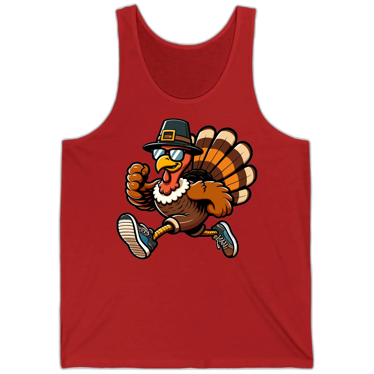 Running Turkey Trot Pilgrim Tank in Red