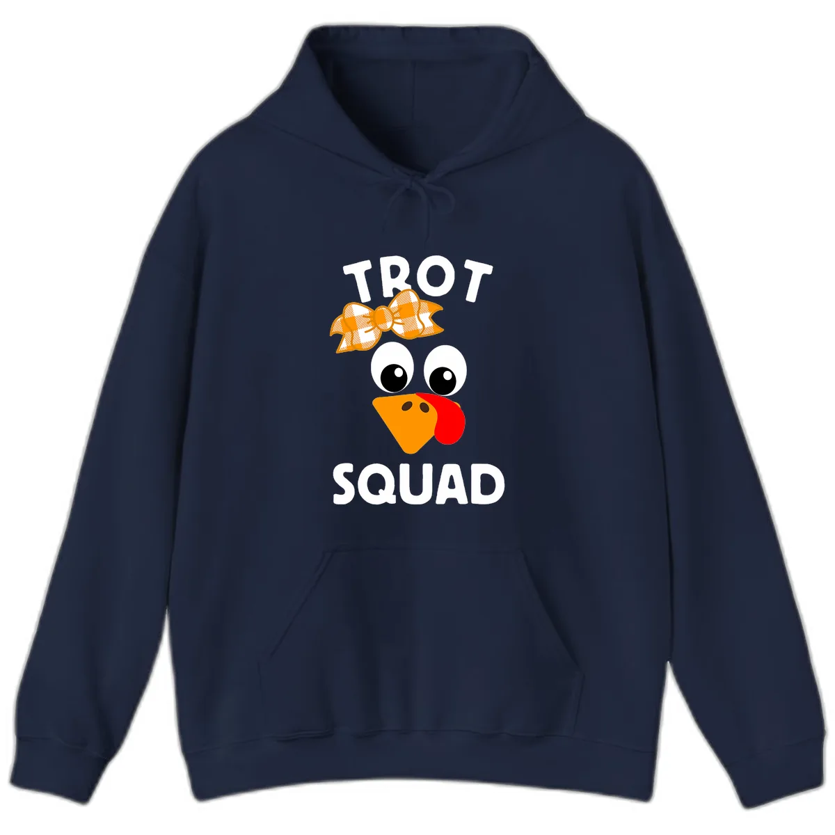 Turkey Trot Squad Design Hoodie in Navy