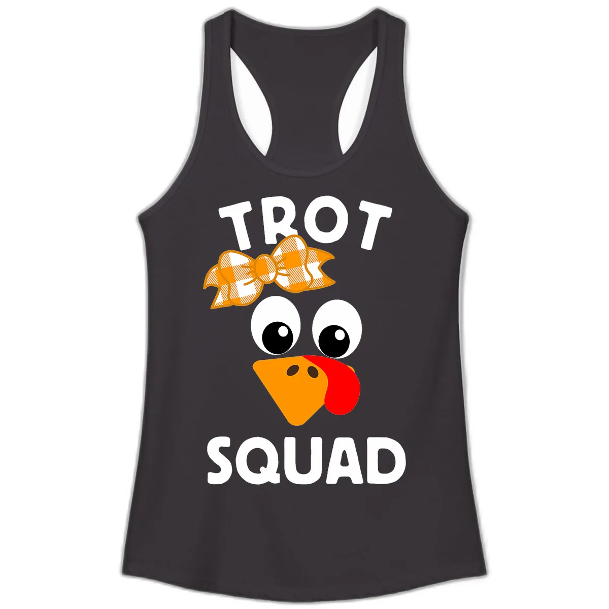 Turkey Trot Squad Design Ladies Tank in Black
