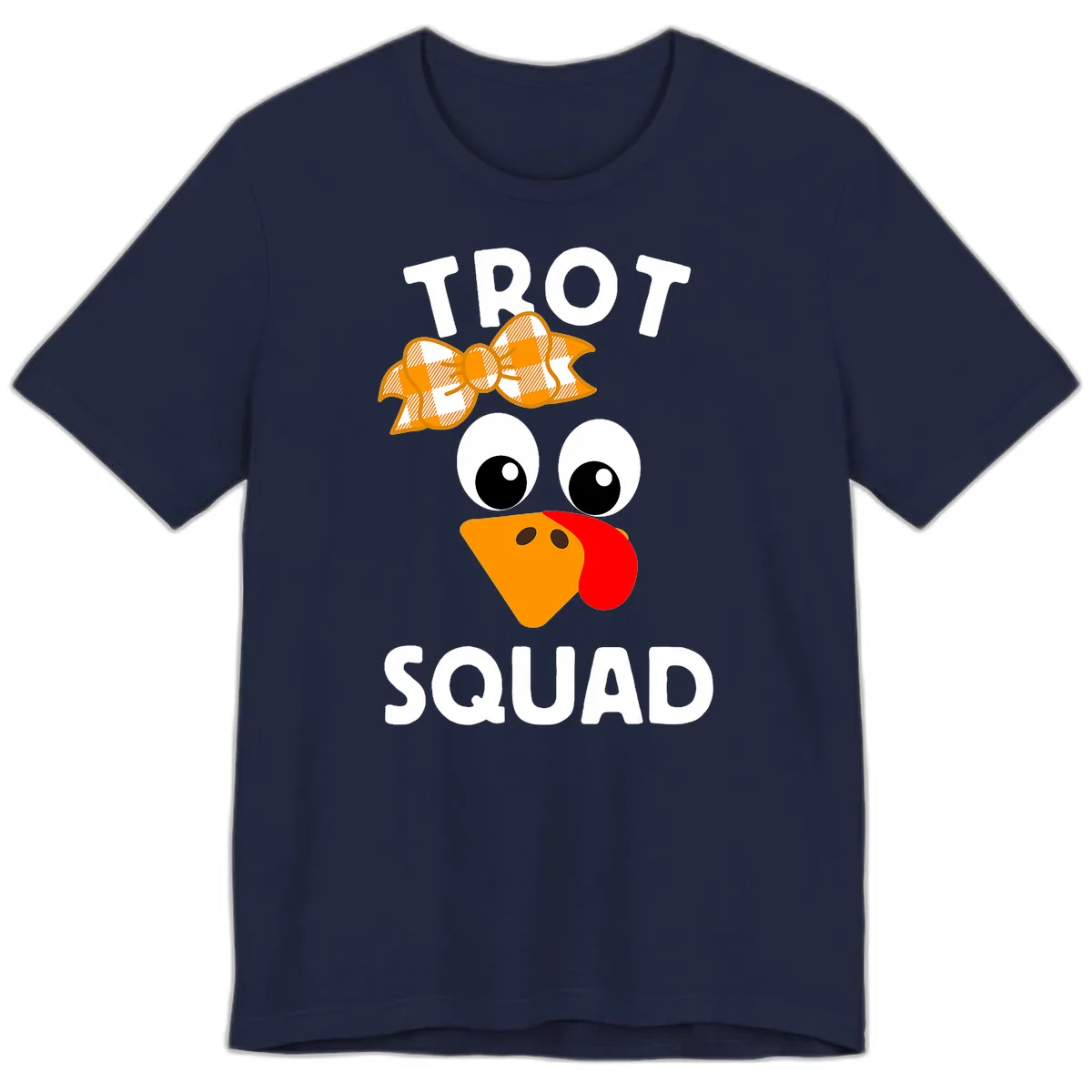 Turkey Trot Squad Design Premium T-Shirt in Navy