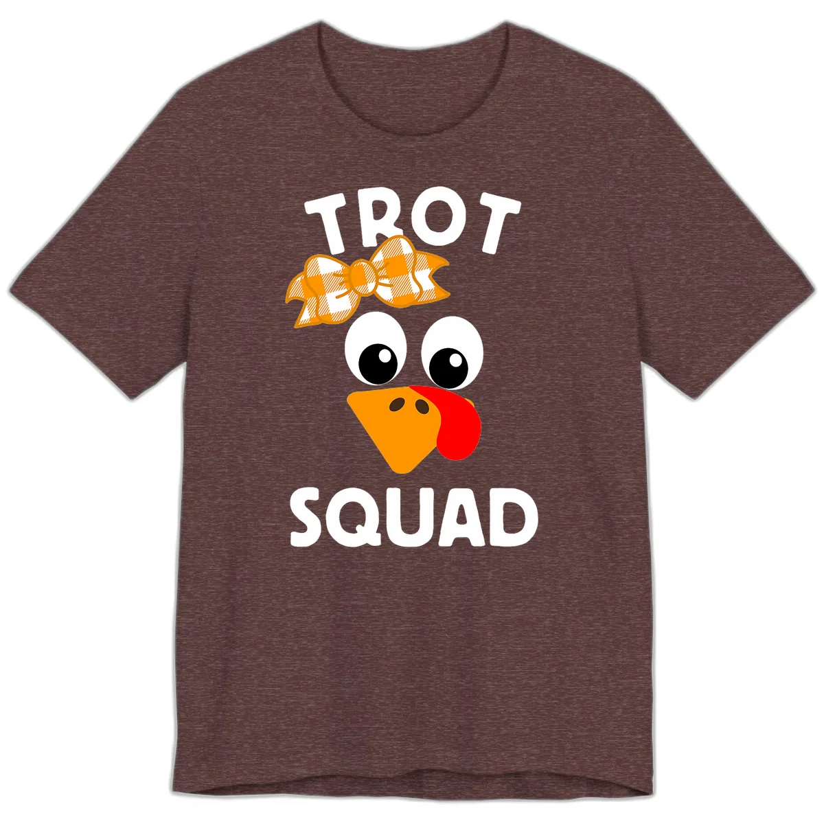 Turkey Trot Squad Design Premium T-Shirt in Heather Maroon