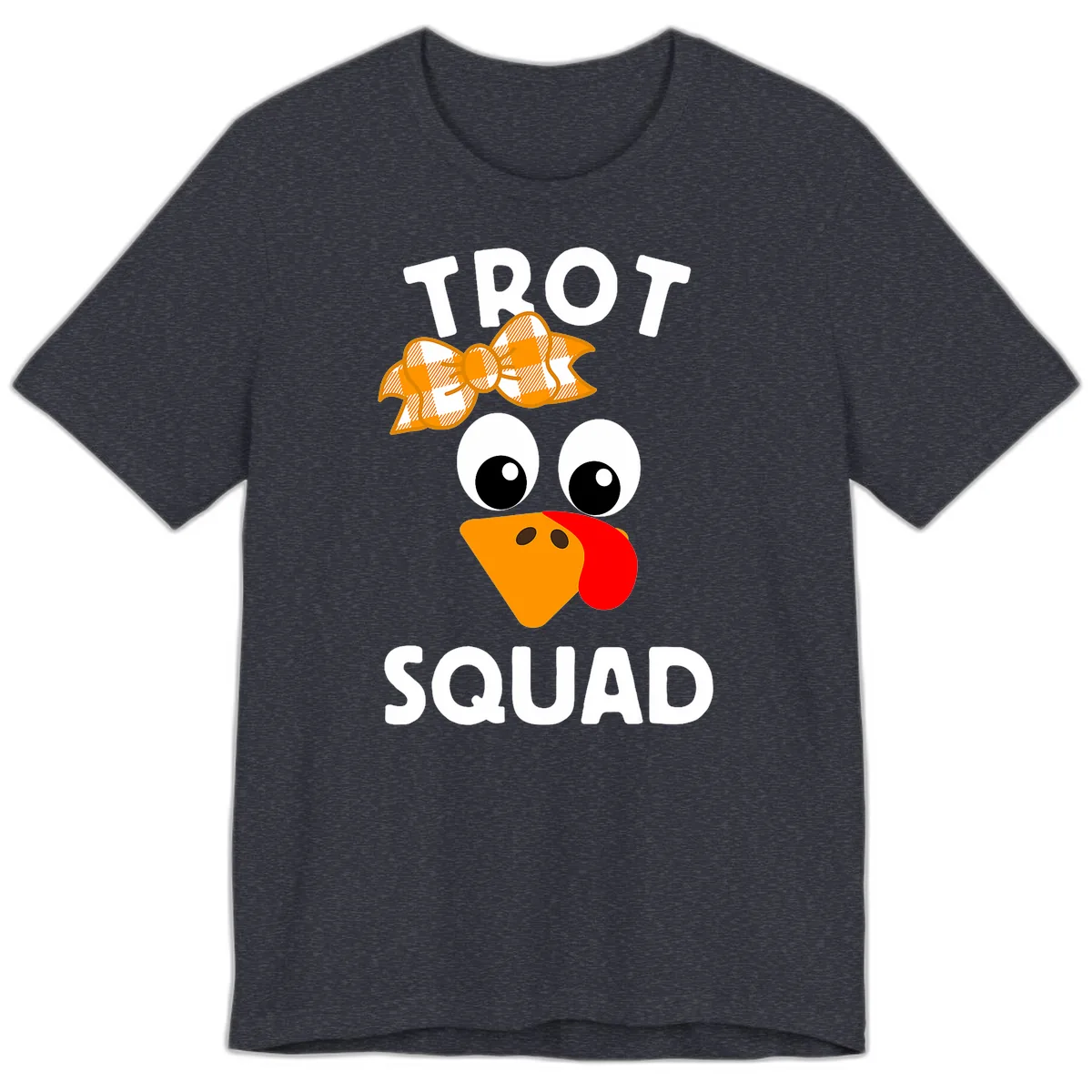 Turkey Trot Squad Design Premium T-Shirt in Heather Navy