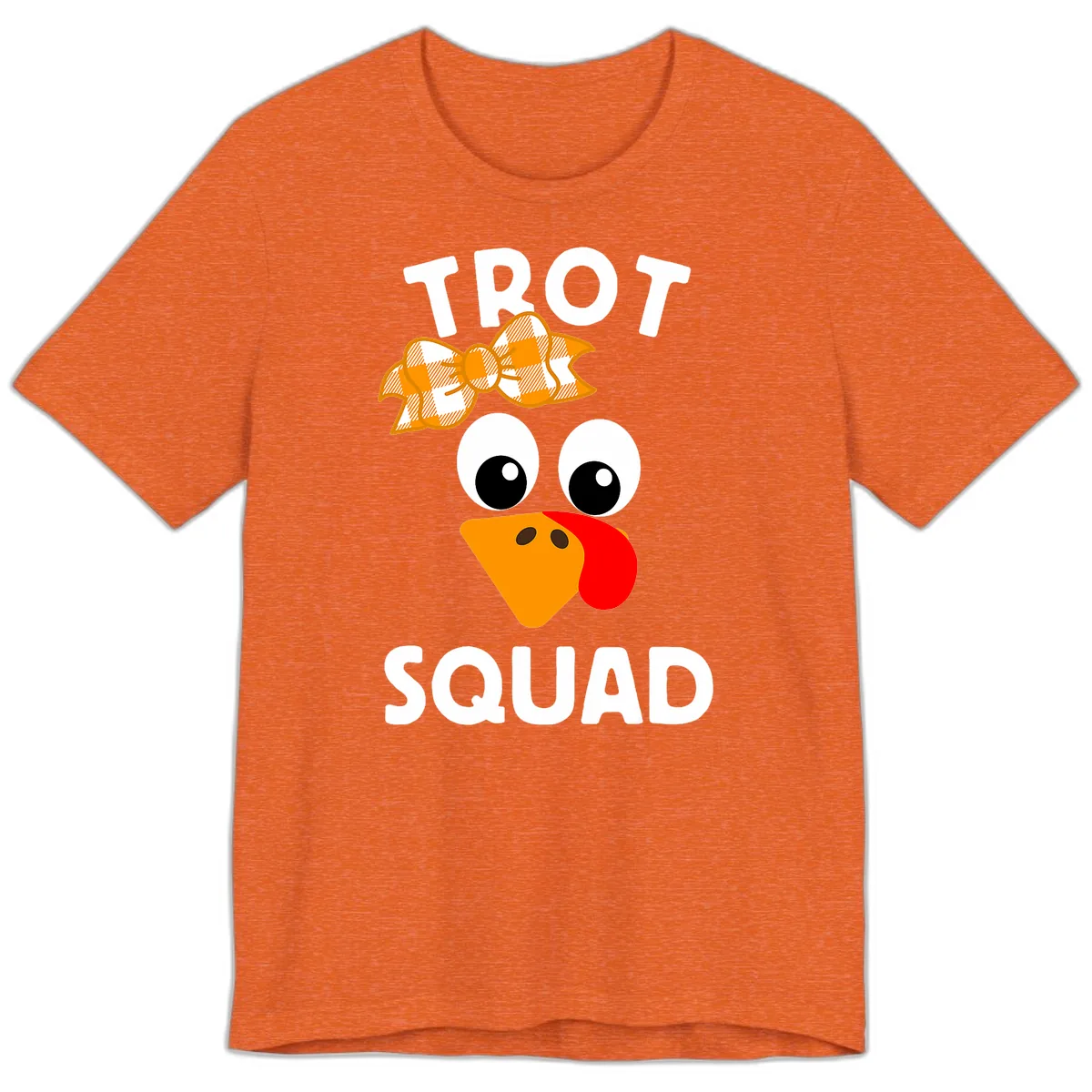 Turkey Trot Squad Design Premium T-Shirt in Heather Orange