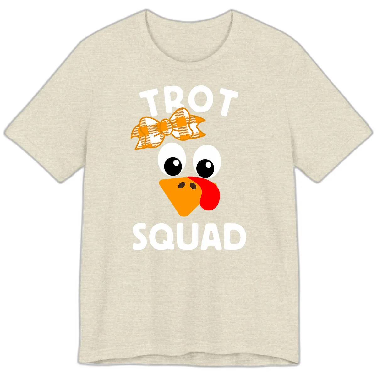 Turkey Trot Squad Design Premium T-Shirt in Heather Prism Natural