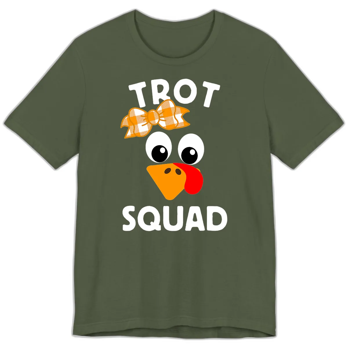 Turkey Trot Squad Design Premium T-Shirt in Military Green