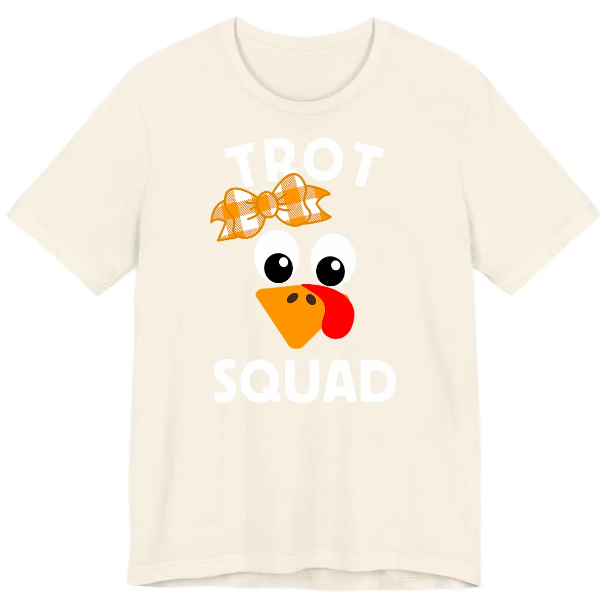 Turkey Trot Squad Design Premium T-Shirt in Natural