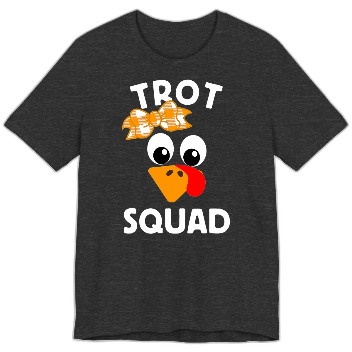 Turkey Trot Squad Design Premium T-Shirt in Dark Grey Heather