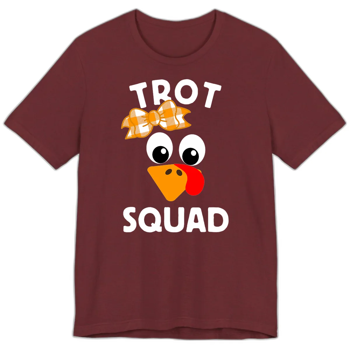 Turkey Trot Squad Design Premium T-Shirt in Heather Cardinal